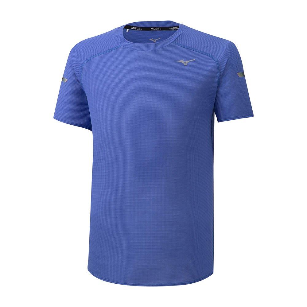 Mizuno Men's Running T-Shirts Dry Aeroflow Blue - CNYQRZK-42